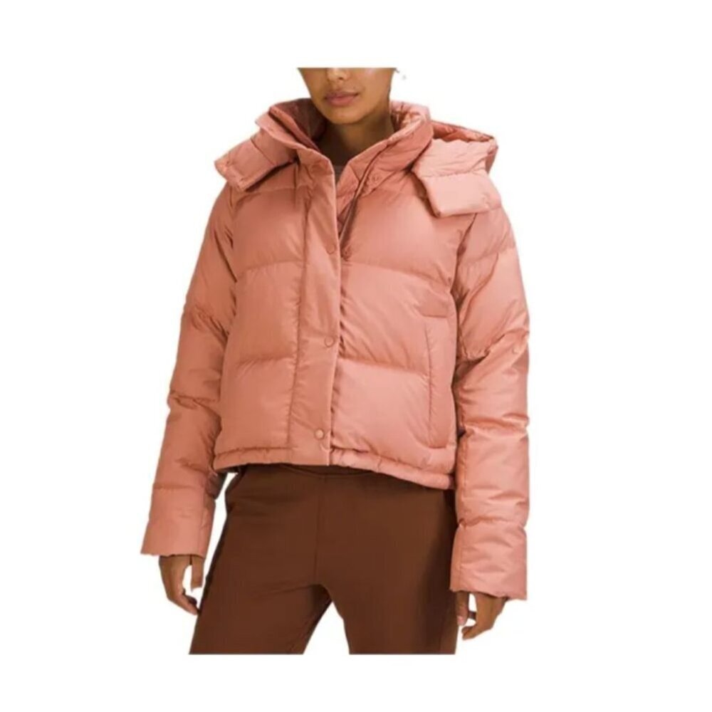 Lululemon Wunder Puff Cropped Jacket in Pink Clay Size 4 - Picture 1 of 14